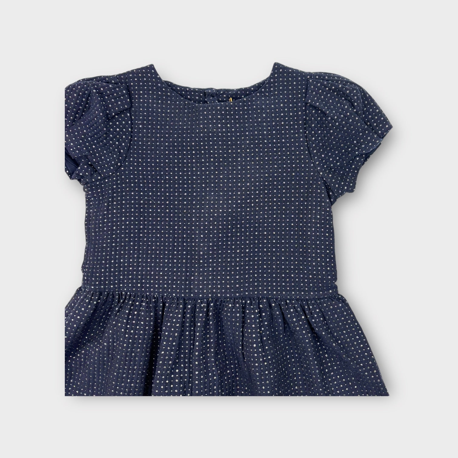 Jacadi Silver Polkadot Dress, Size 10
