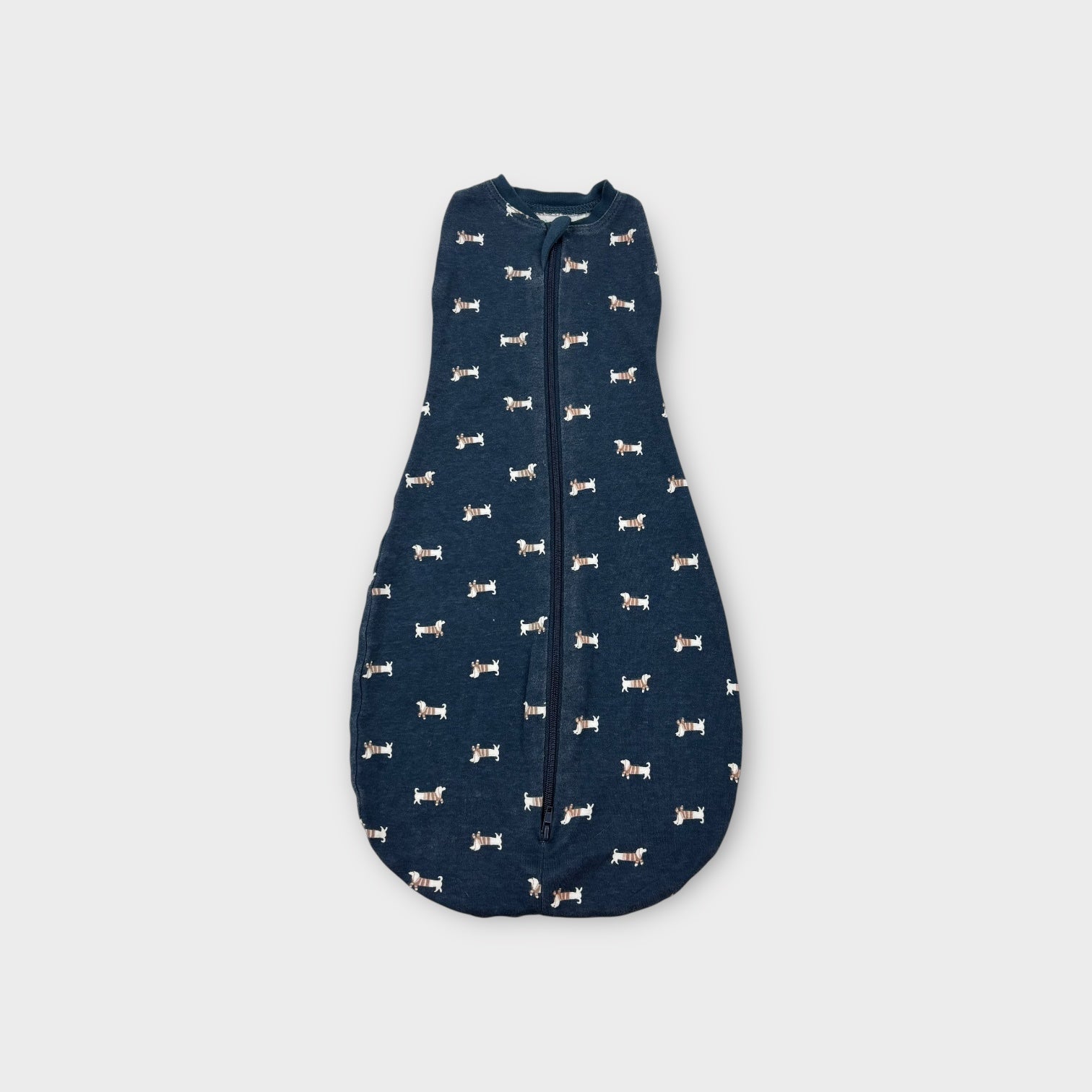 Bilbi Navy 1.0 Tog Puppy Print Sleep Sack, Size 000