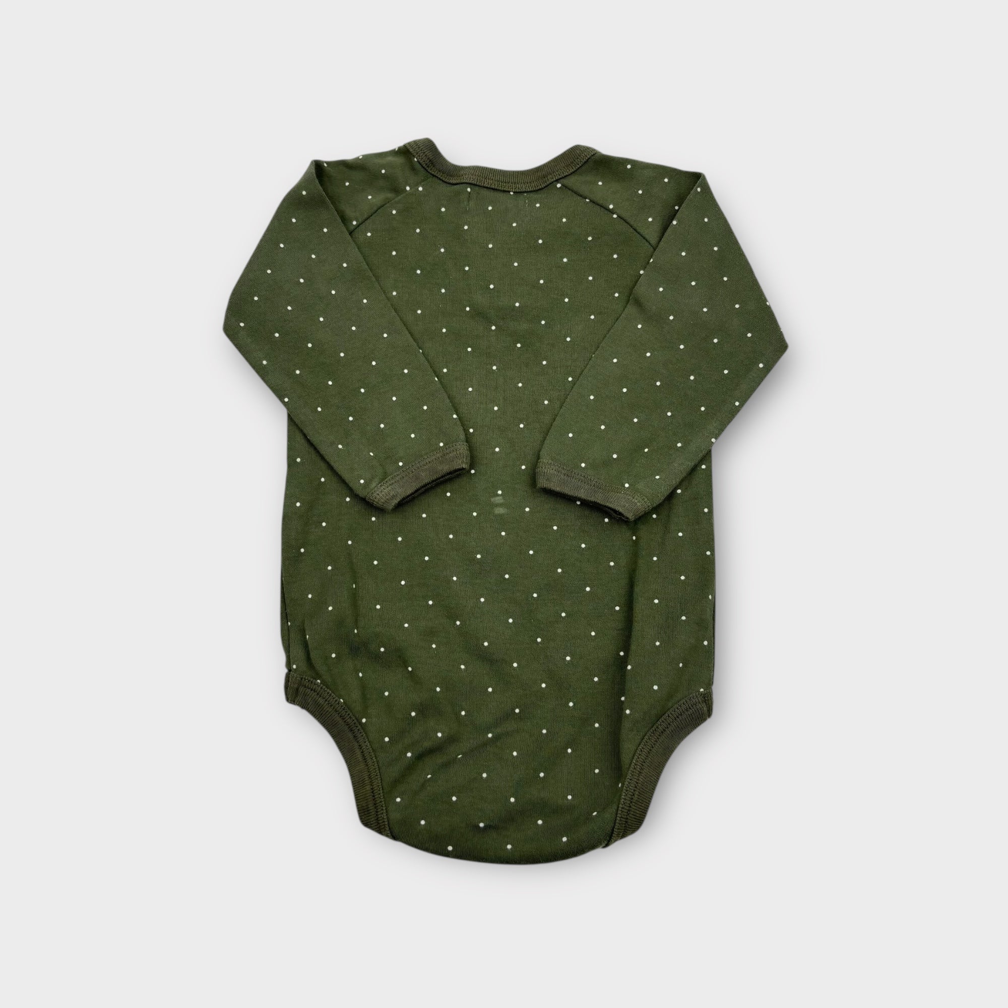 Jamie Kay Olive Polkadot Bodysuit, Size 0