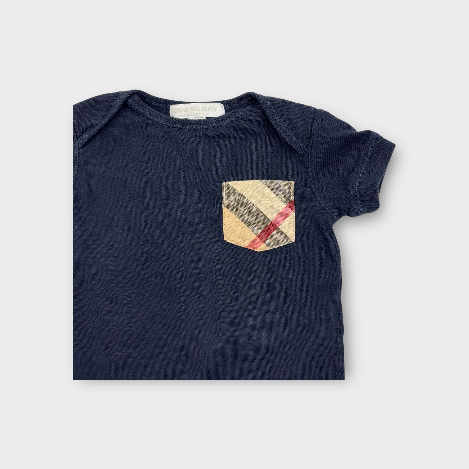Burberry Navy T-Shirt, Size 0
