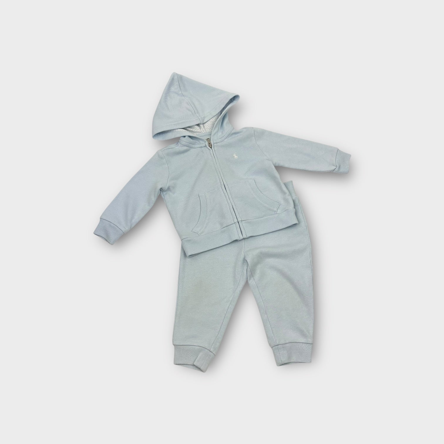 Ralph Lauren Light Blue Sweatsuit Set, Size 0