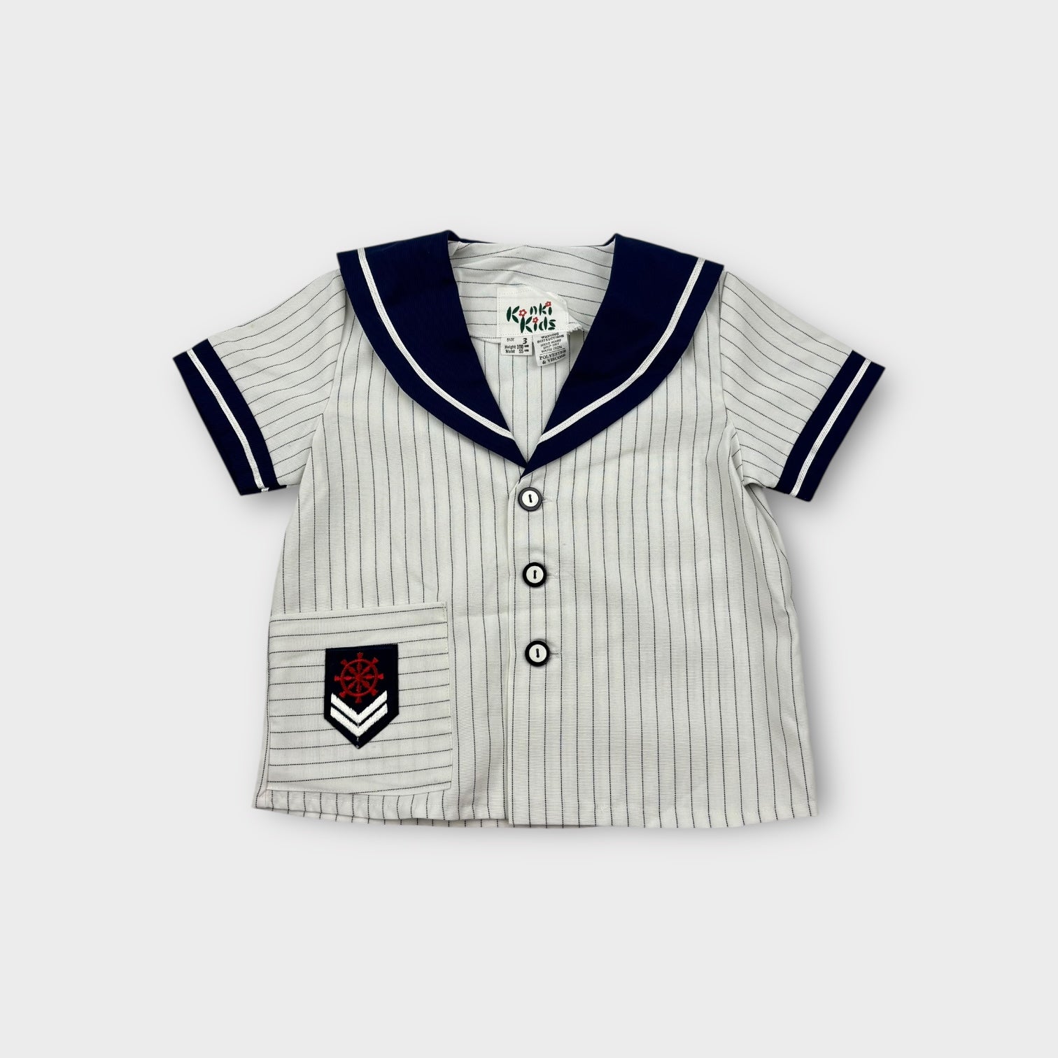 Vintage Konki Kids Sailor Shirt, Size 3