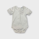 Blue Daisy White Frill Bodysuit, Size 00