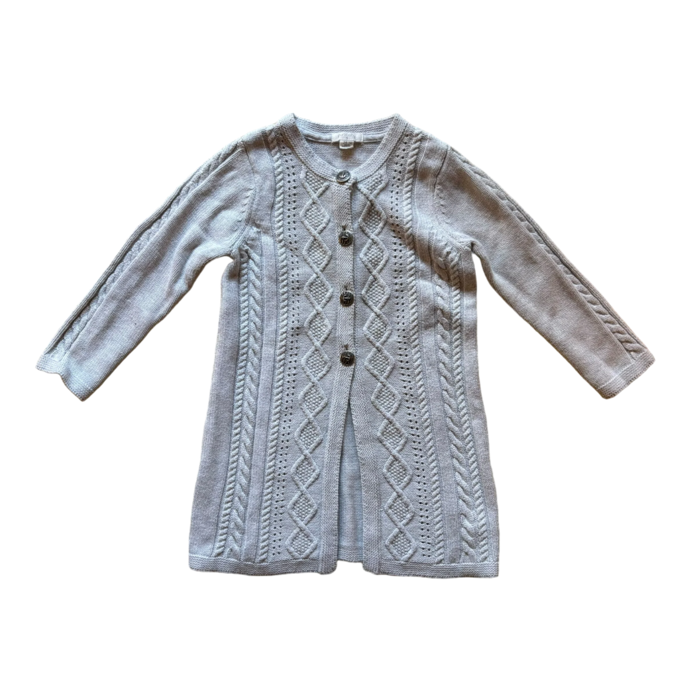Purebaby Long Knit Cardigan, Size 3