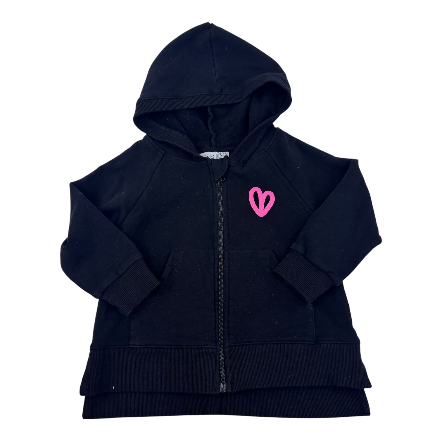 Minti Melbourne Black Zip Hoodie, Size 3