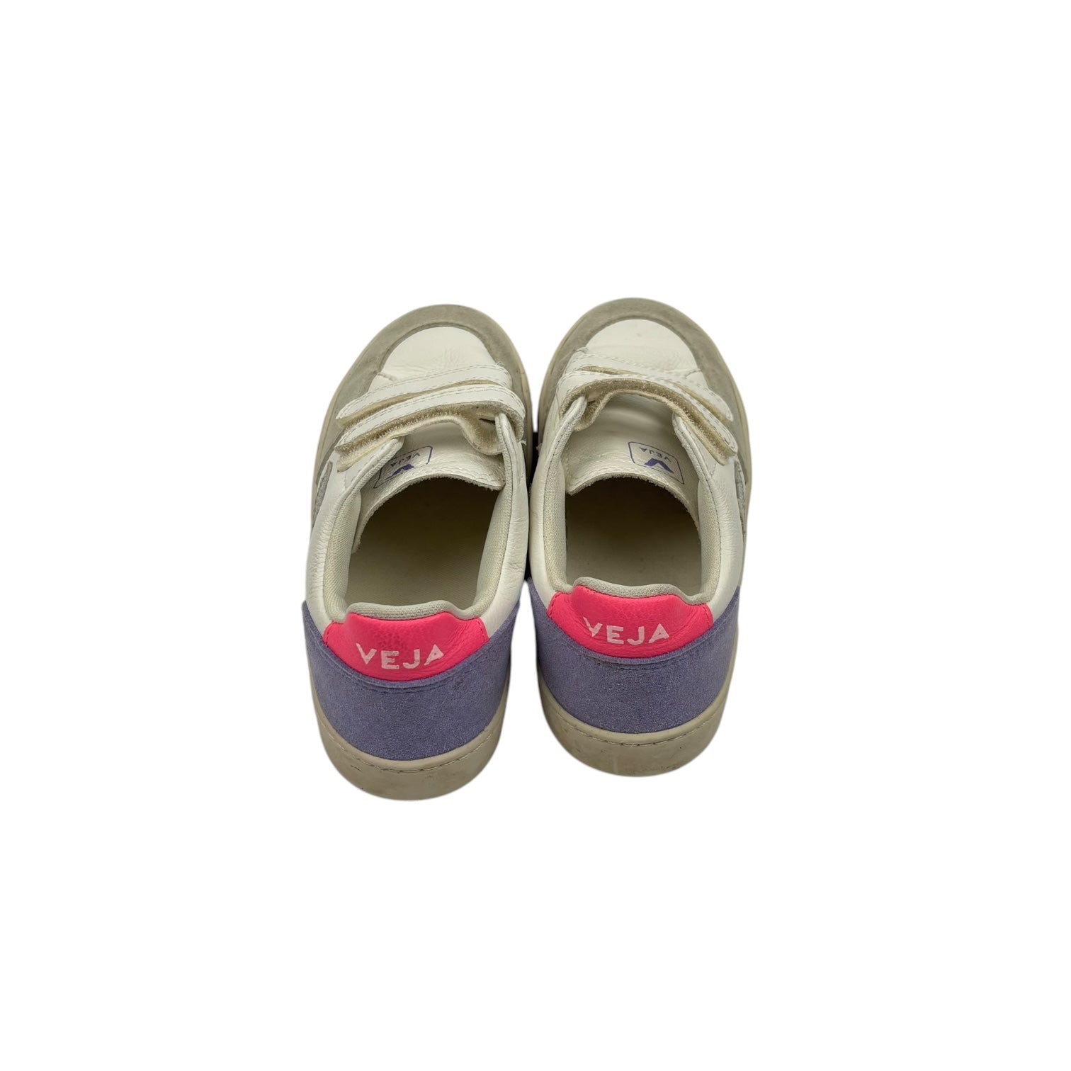 Veja White, Silver & Lavender Sneakers, Size EU 32