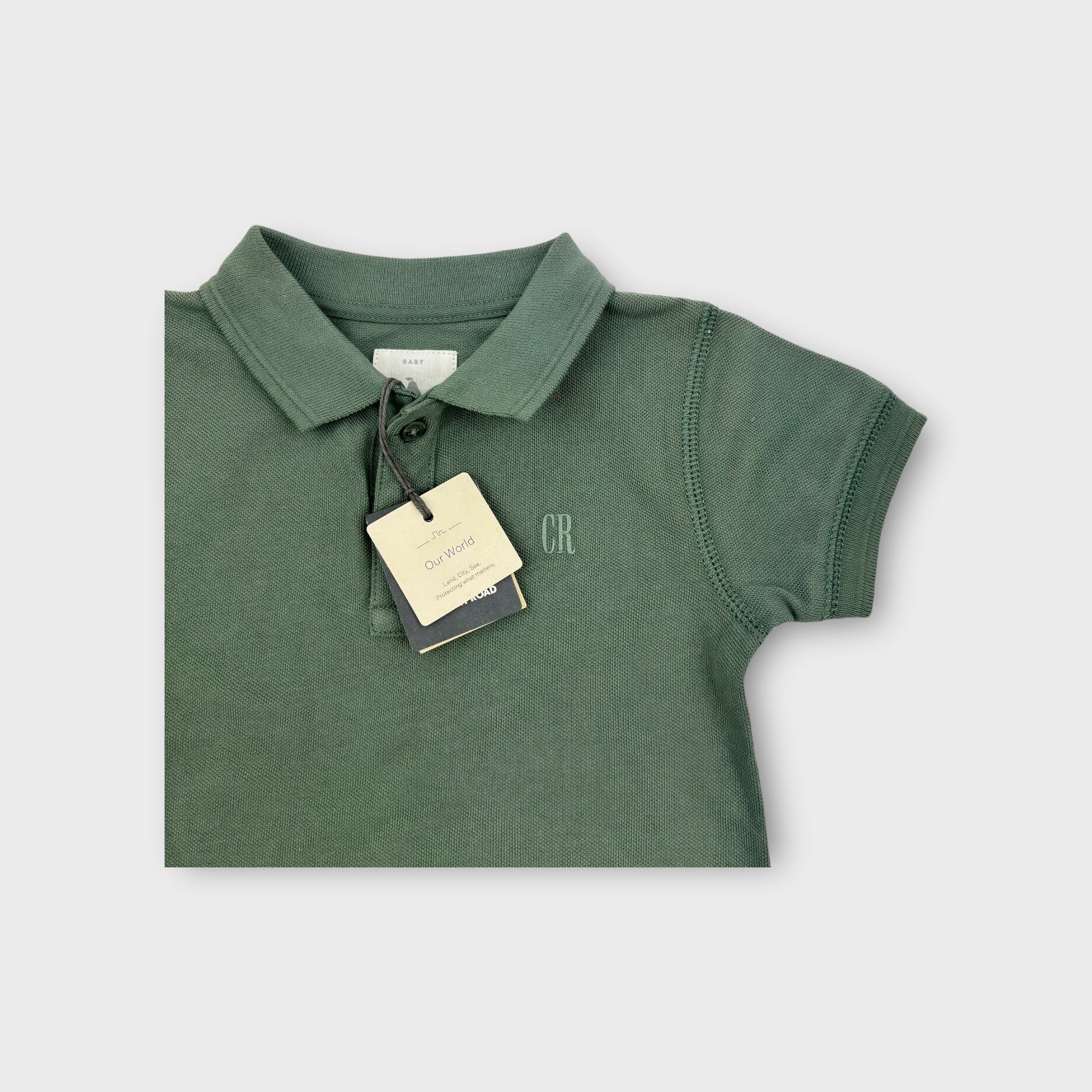 Country Road Olive Polo Shirt, Size 18-24m