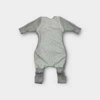 Love to Dream 0.5 Tog Grey Stripe Sleep Suit, Size 0