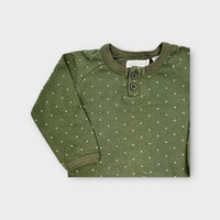 Jamie Kay Olive Polkadot Bodysuit, Size 0