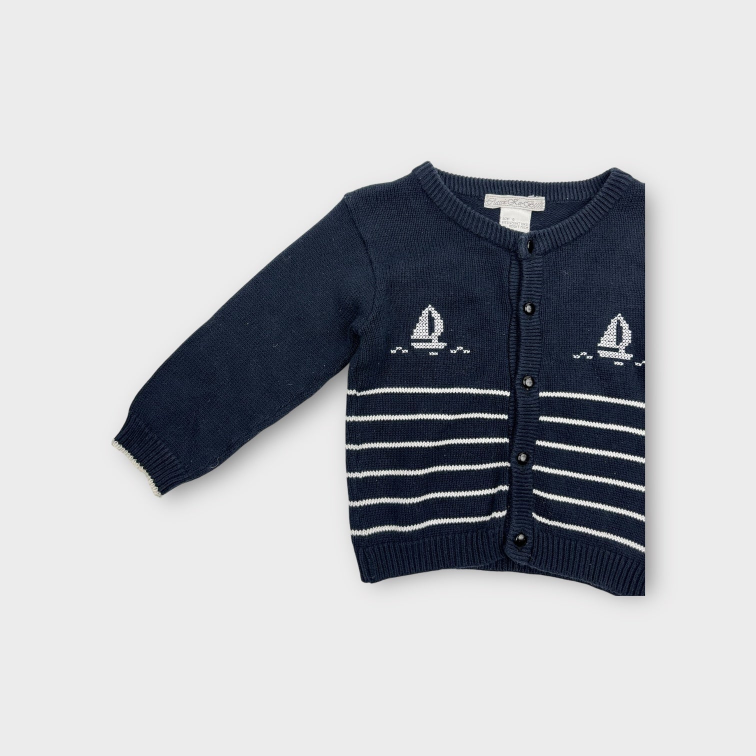 Nautical Knit Cardigan, Size 0