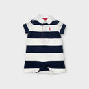 Ralph Lauren Stripe Polo Romper, Size 000