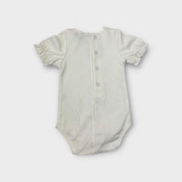 Blue Daisy White Frill Bodysuit, Size 00