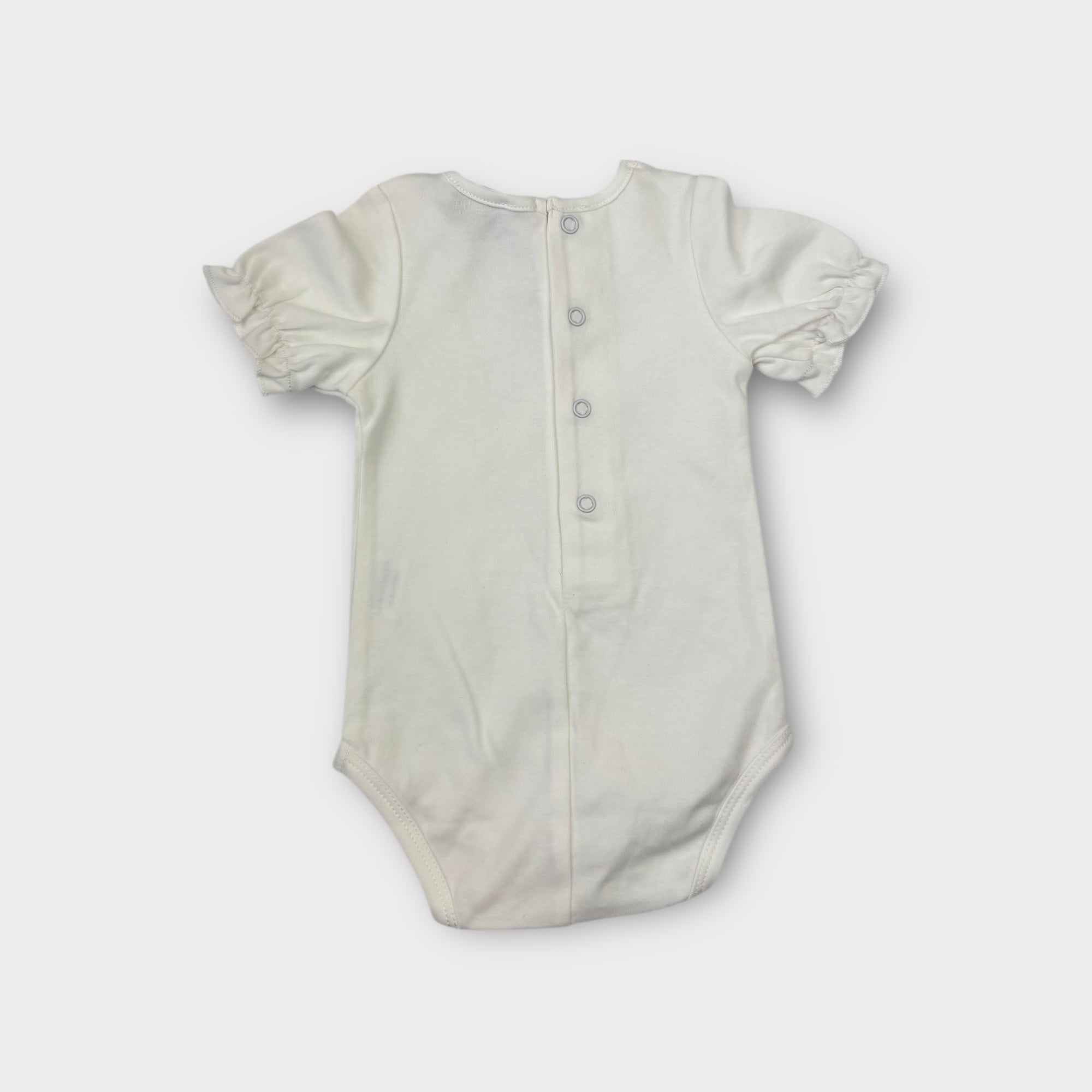 Blue Daisy White Frill Bodysuit, Size 00