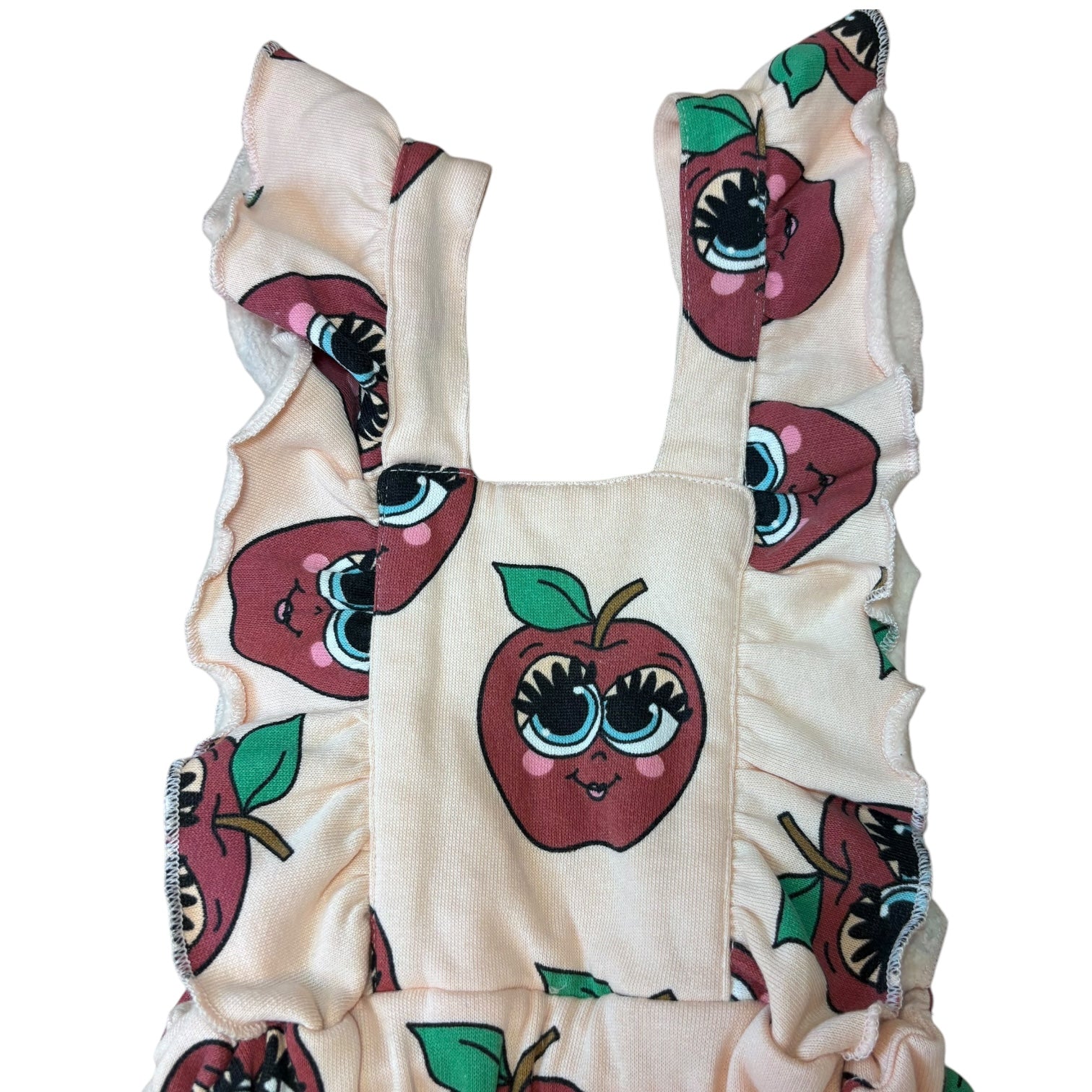 Hugo Loves Tiki Apple Print Fleece Overalls, Size 12-18m