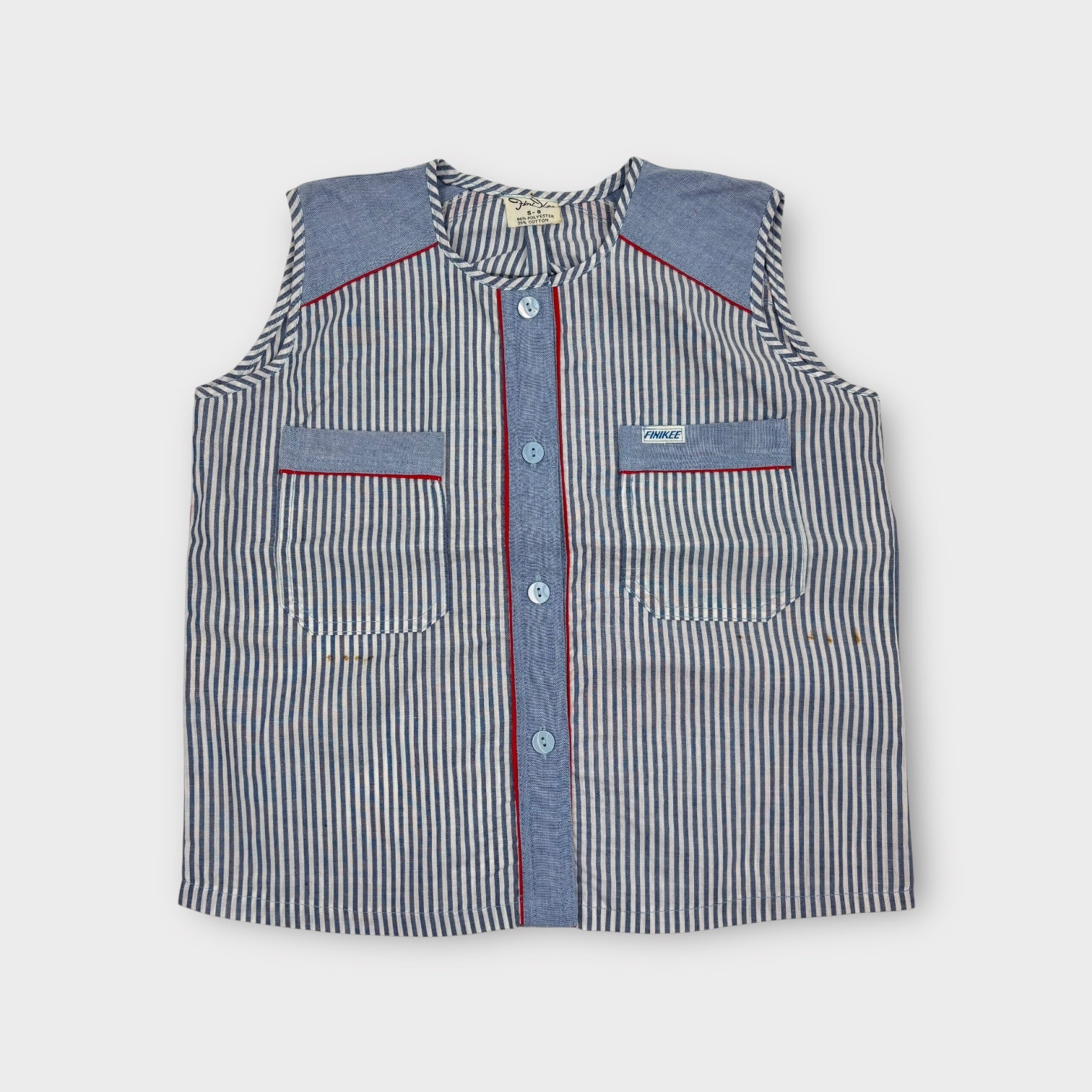 Vintage Chambray and Railway Stripe Set, Size 8