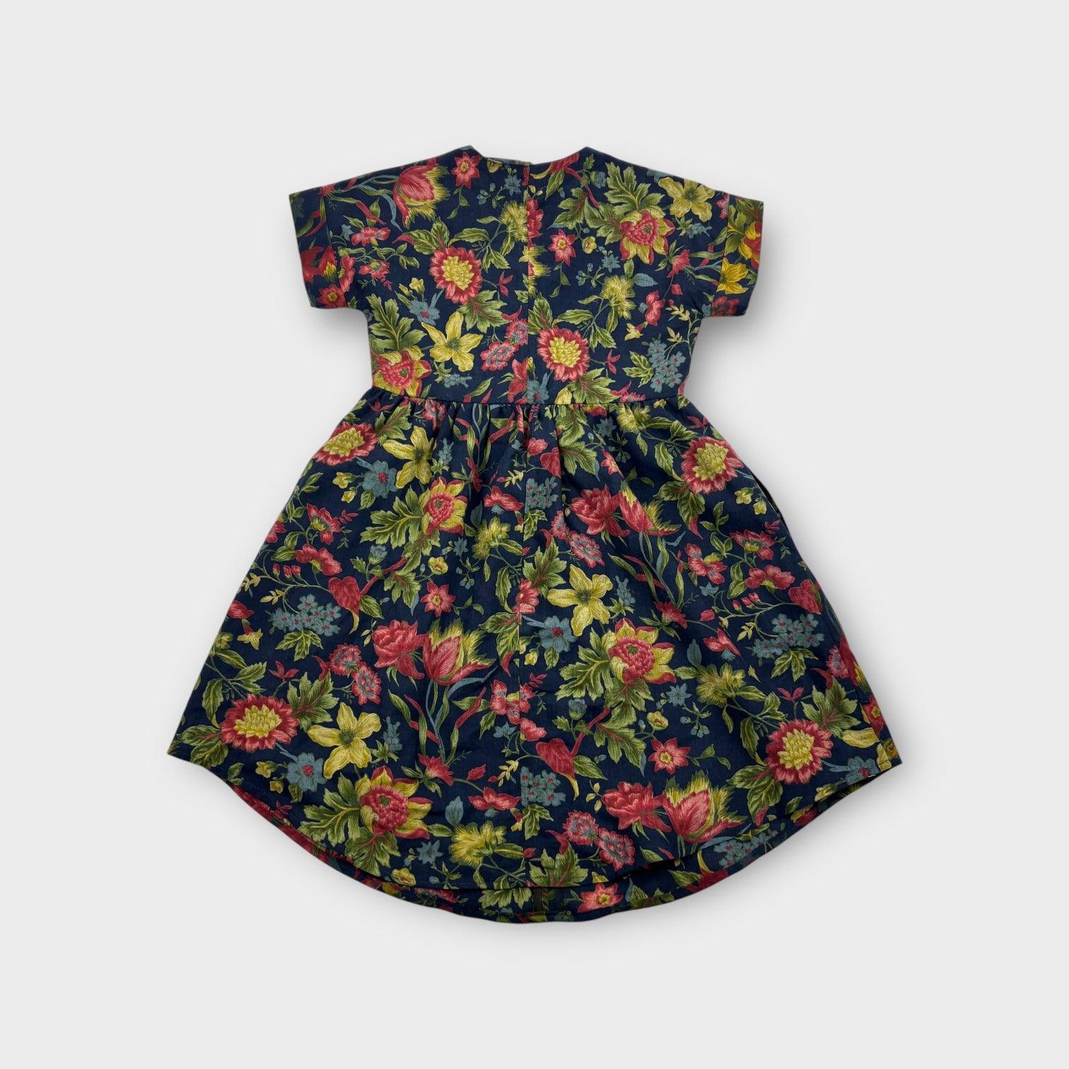 Vintage Floral Print Dress, Size 7-8