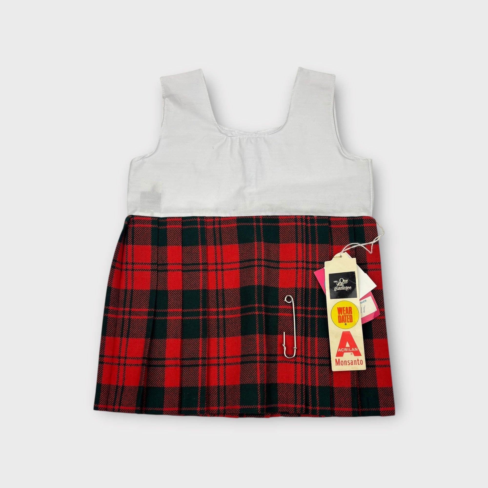 Vintage Sleeveless Tartan Dress, Size 1