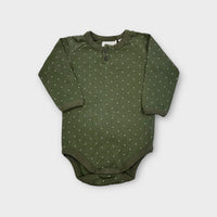 Jamie Kay Olive Polkadot Bodysuit, Size 0