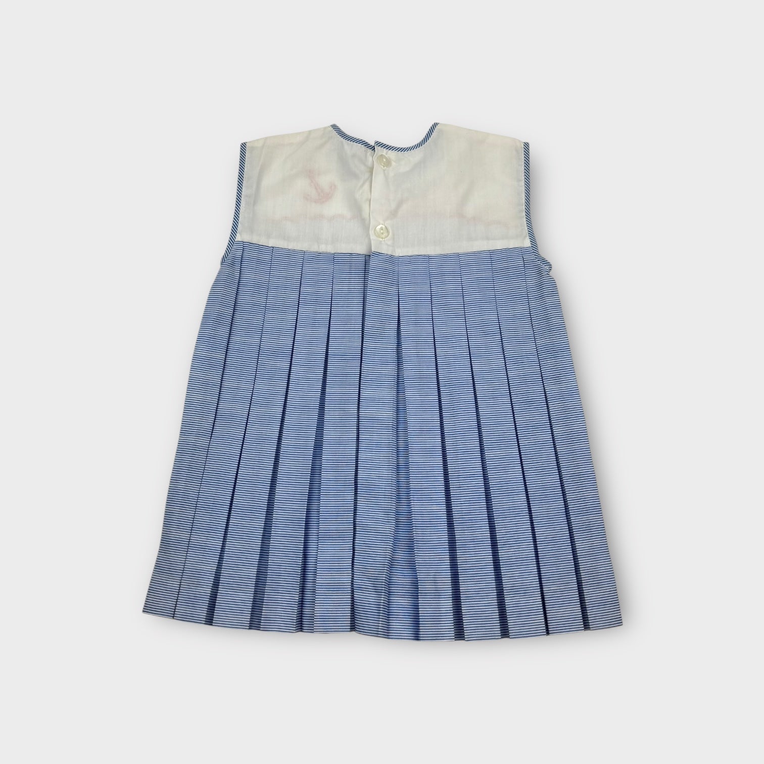 Vintage Pleated Nautical Dress, Size 1