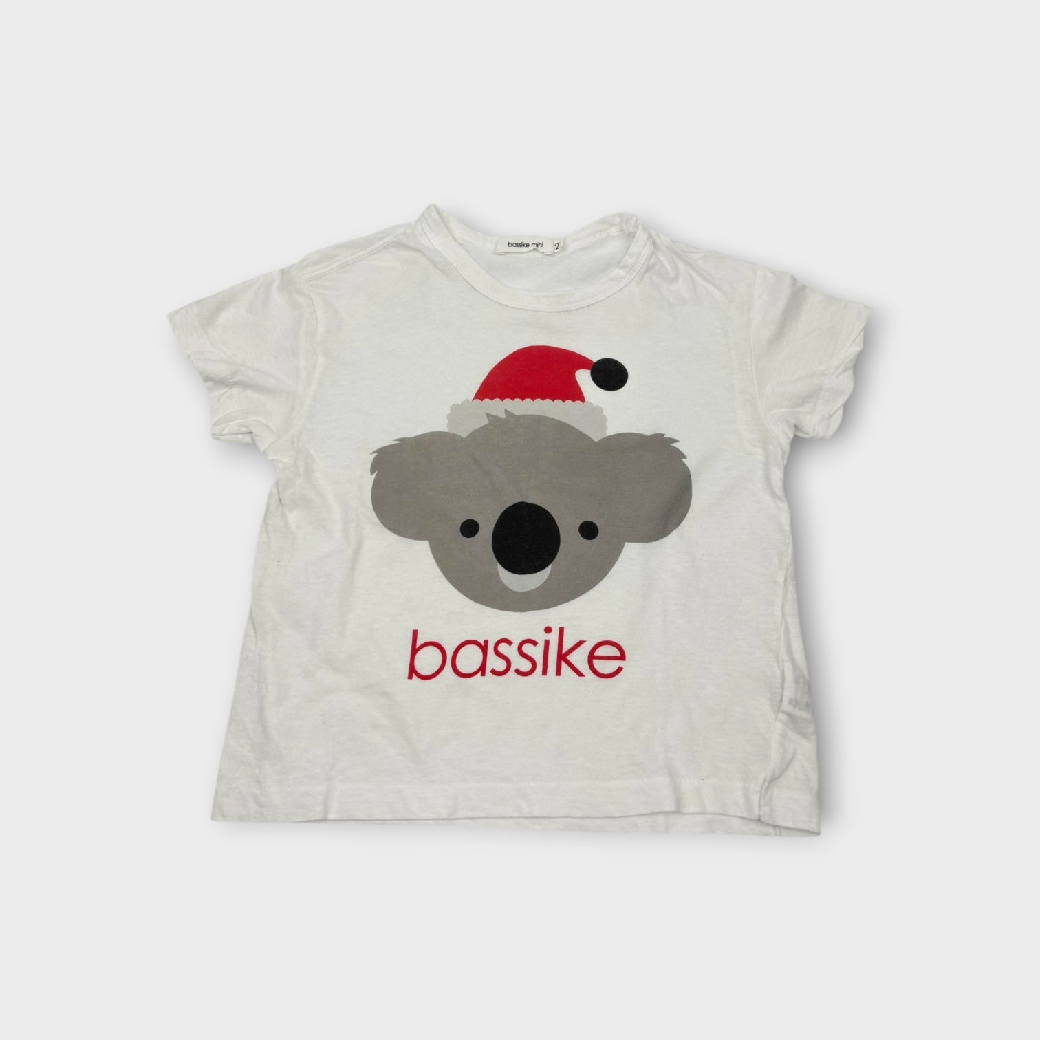 Bassike Mini Christmas T-Shirt, Size 2
