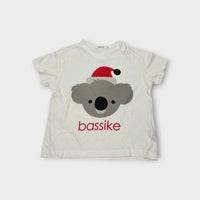 Bassike Mini Christmas T-Shirt, Size 2