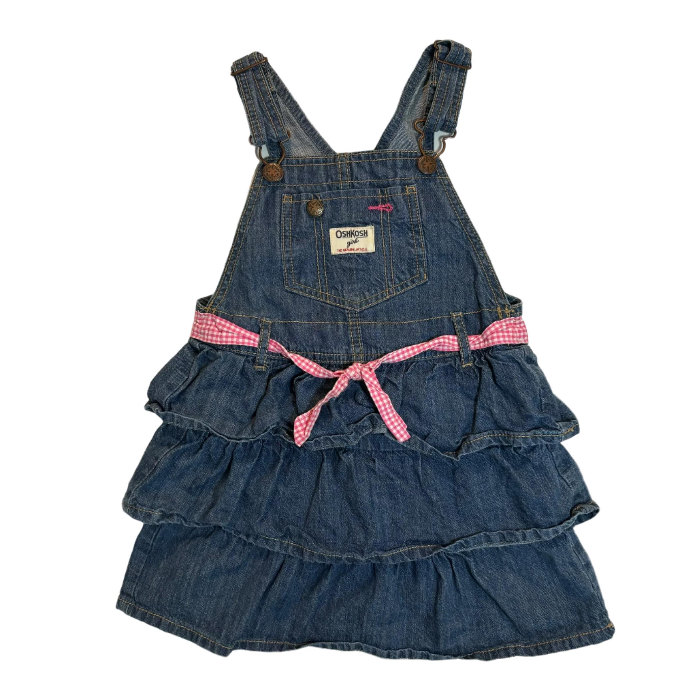 Oshkosh Girl Denim Dungaree Dress, Size 5