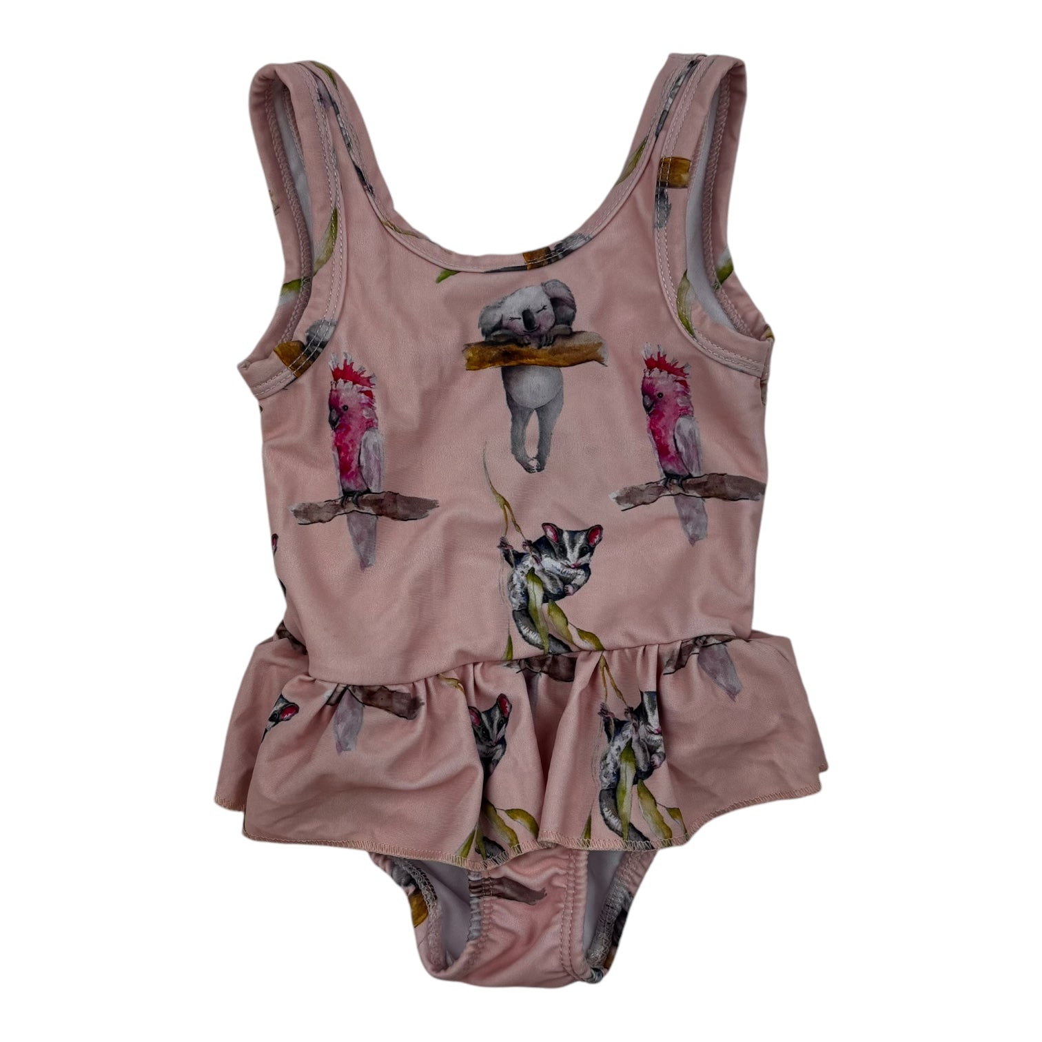 Cheeky Chickadee Pink Aussie Swimsuit, Size 1