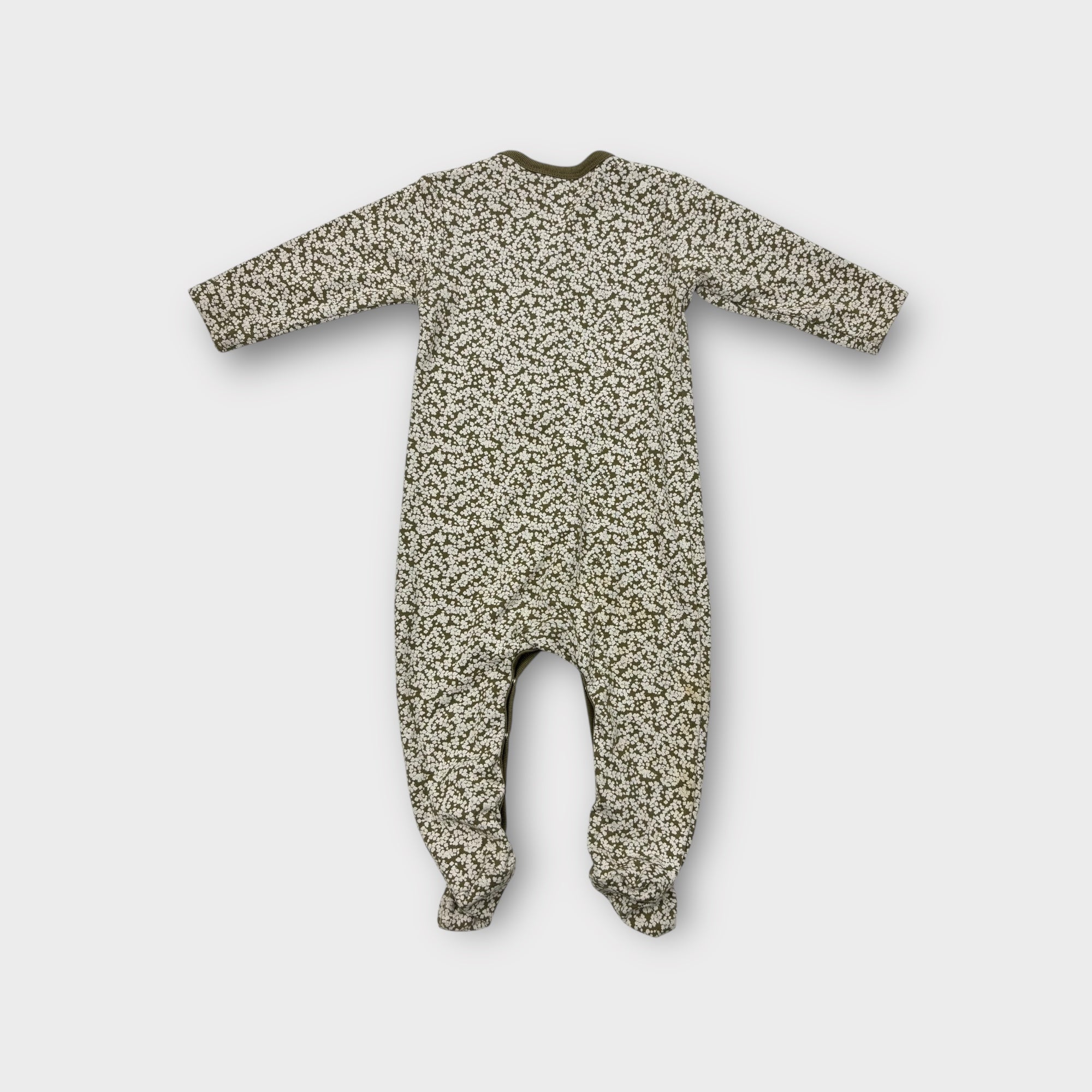 Jamie Kay Olive Green Floral Onesie, Size 00