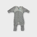 Love to Dream 0.5 Tog Grey Stripe Sleep Suit, Size 0