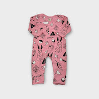 Milk & Masuki Long Sleeve Onesie, Size 0