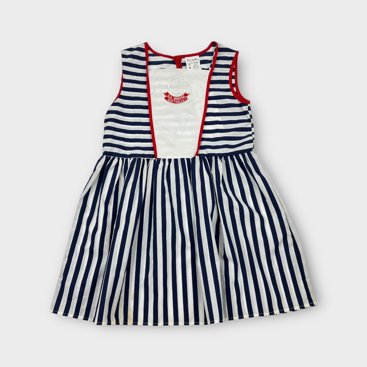 Vintage Nautical Dress, Size 6