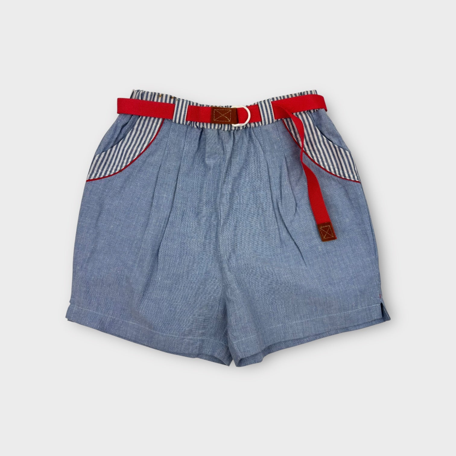Vintage Chambray and Railway Stripe Set, Size 8