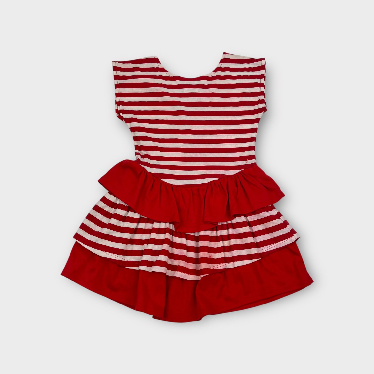 Vintage Red & White Stripe Dress, Size 10