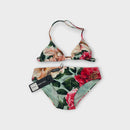 Dolce & Gabbana Flower Print Bikini Set, Size 2