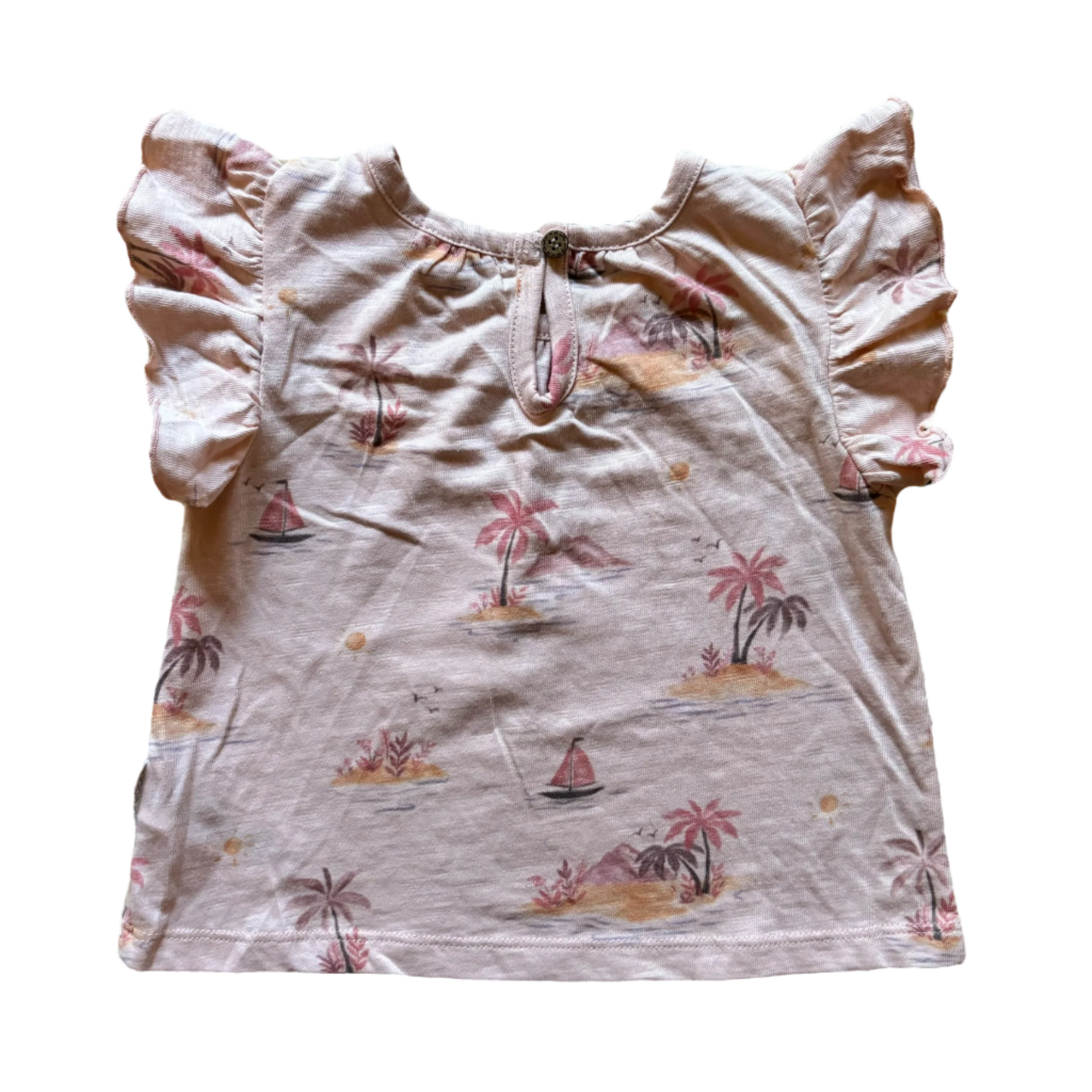 Purebaby Pink Tee, Size 1