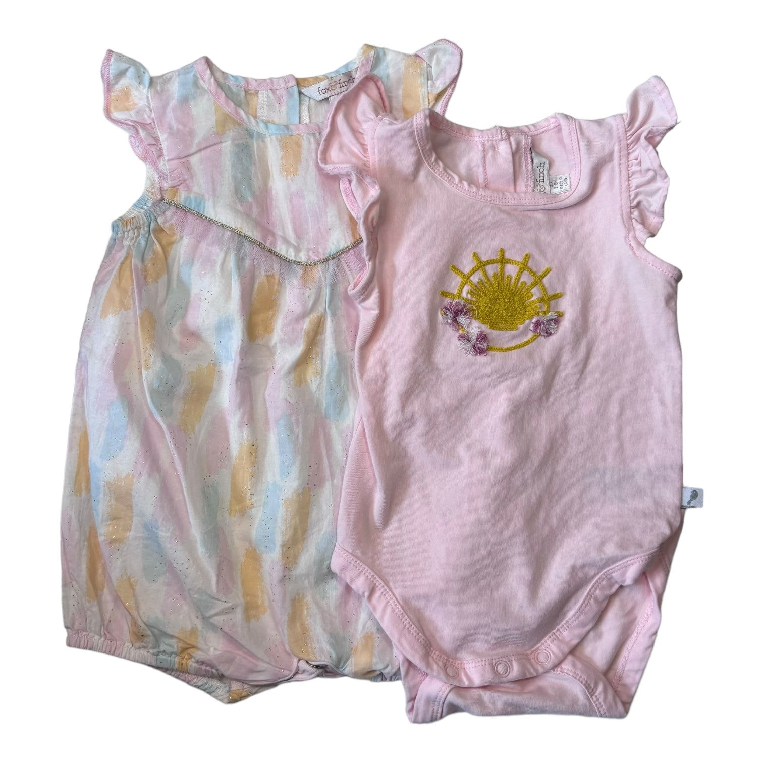 Fox & Finch Pink Romper Bundle, Size 00