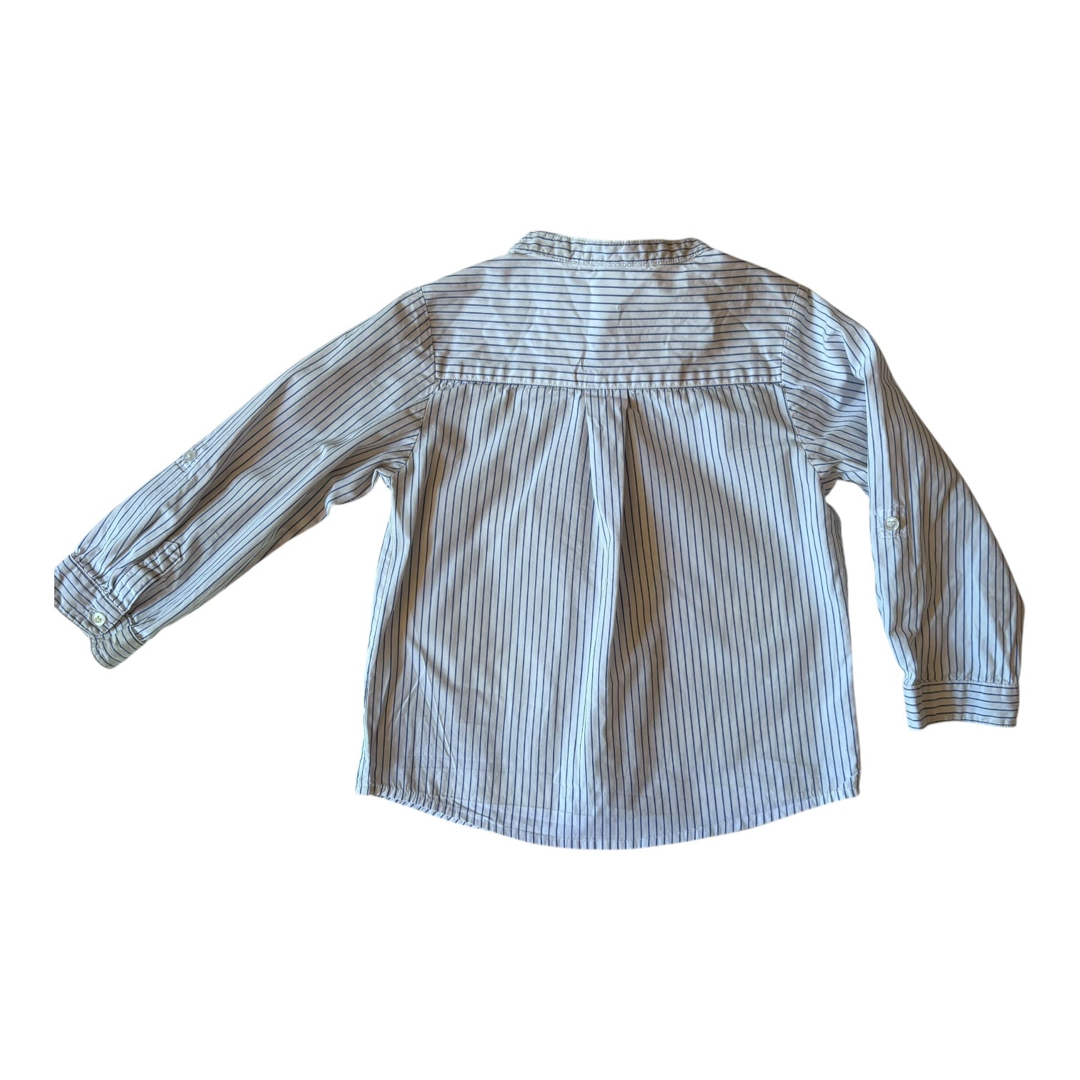 Jacadi White and Blue Stripe Shirt, Size 3