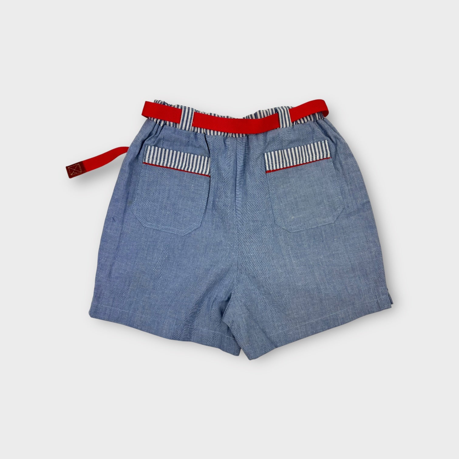 Vintage Chambray and Railway Stripe Set, Size 8