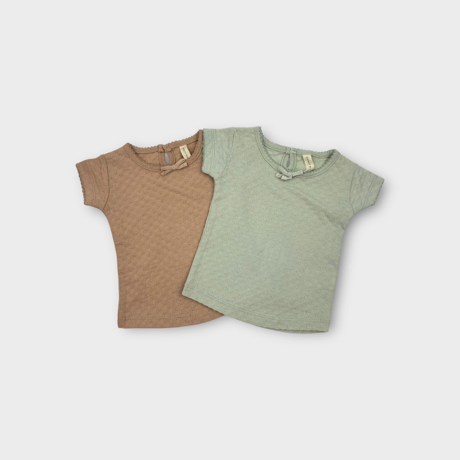 Quincy Mae Pointelle T-Shirt Bundle, Size 000