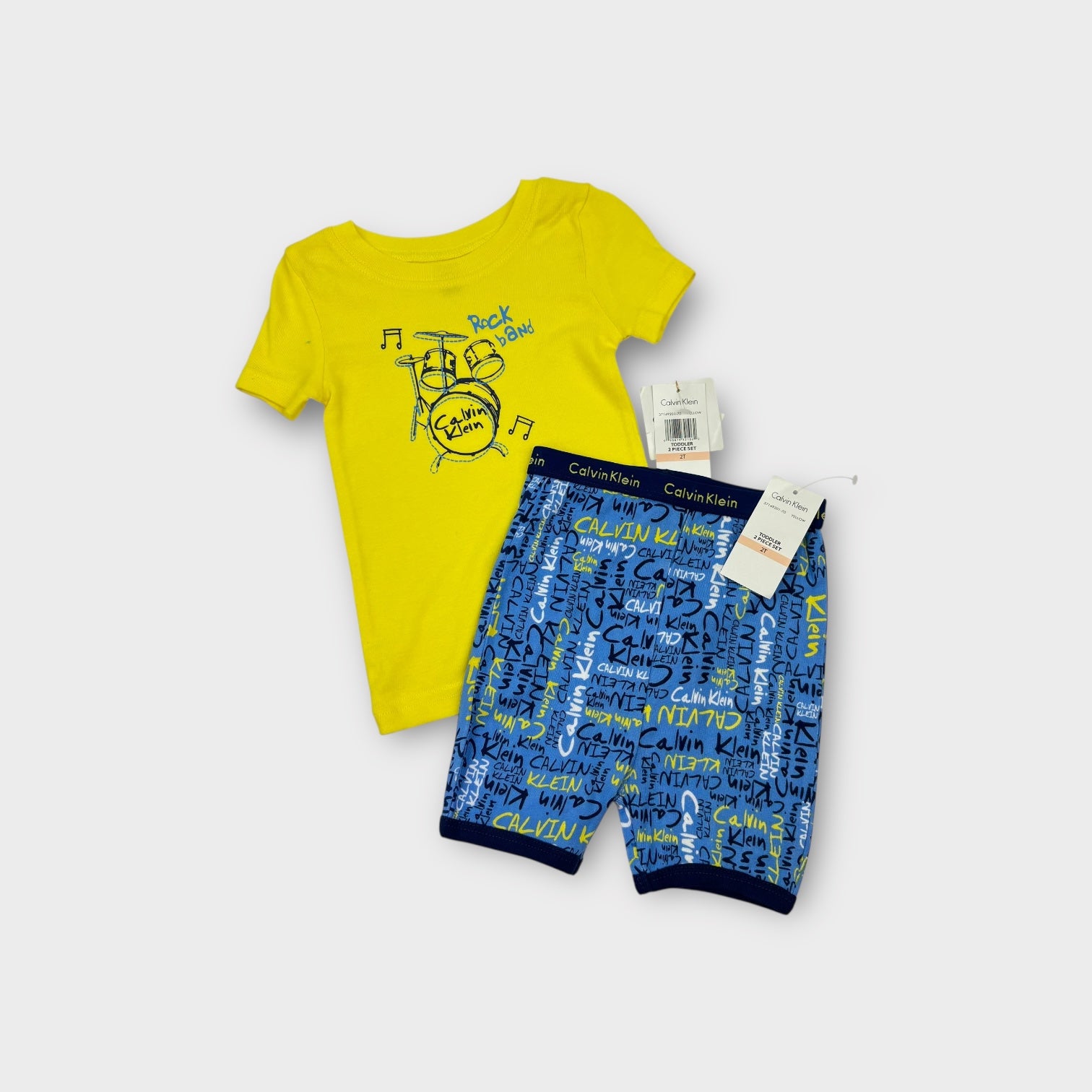 Calvin Klein Yellow & Blue Sleep Set, Size 2