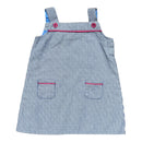 Baby Boden Railway Denim Pinafore, Size 0