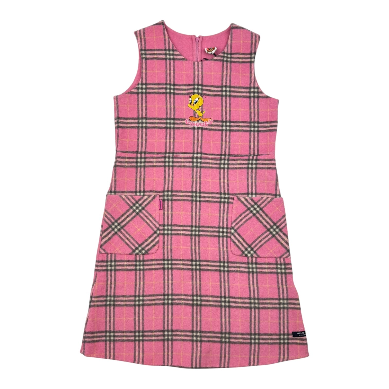 Plaid Wool Tweety Bird Dress, Size 12-14