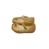 Mini Melissa Gold Ballet Sandals, Size EU 24