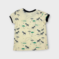 Milky Zebra Print Tee, Size 00
