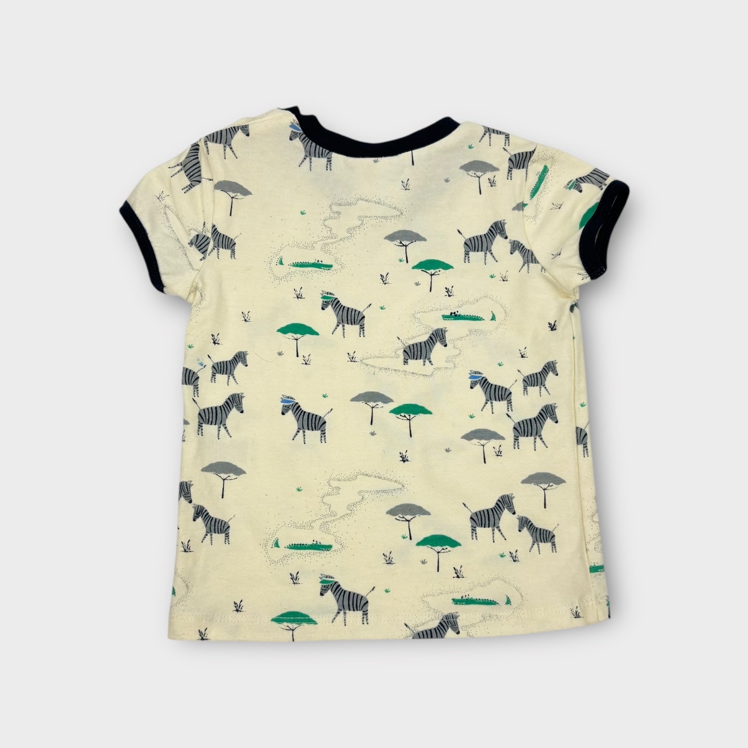 Milky Zebra Print Tee, Size 00