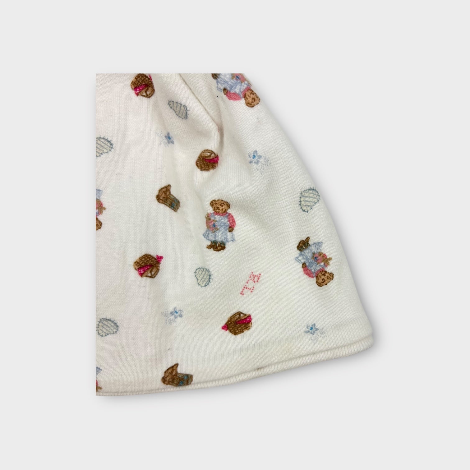 Ralph Lauren White Pattern Beanie, One Size