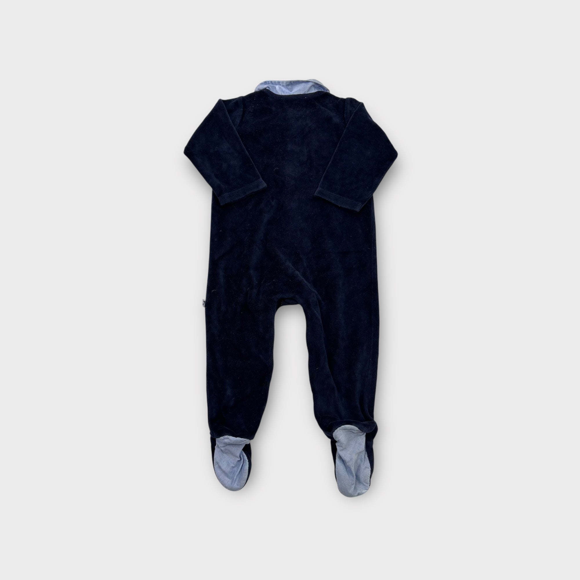 Jacadi Paris Mon Petit Fox Velour Onesie, Size 1