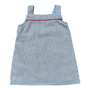 Baby Boden Railway Denim Pinafore, Size 0