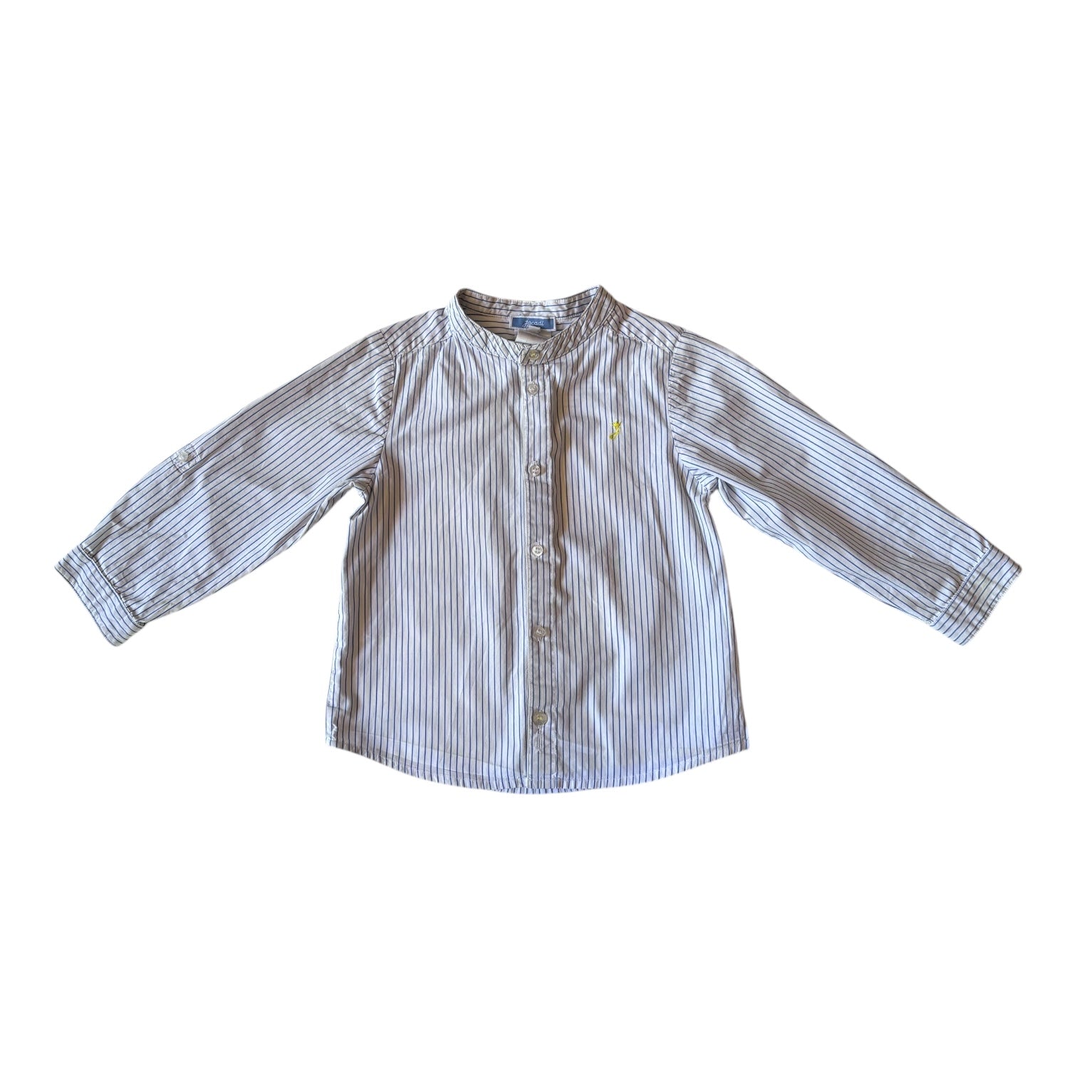 Jacadi White and Blue Stripe Shirt, Size 3