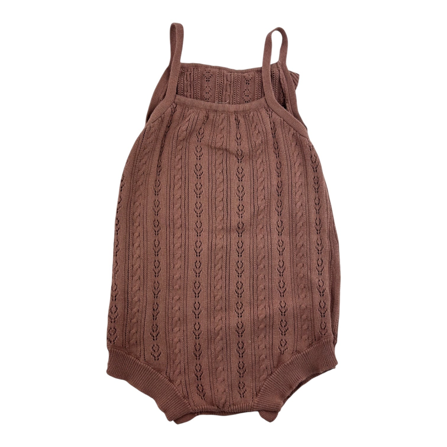 Jamie Kay Mauve Knit Romper, Size 1